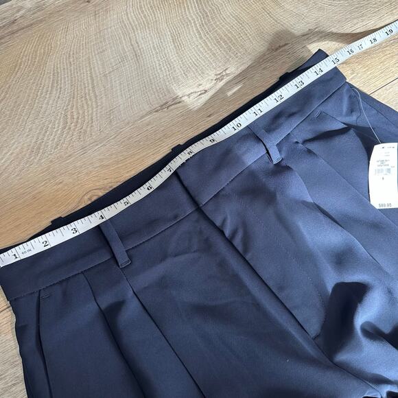 Gap Curvy 365 High Rise Pleated Trousers New Classic Navy Blue 8 - Picture 11 of 13